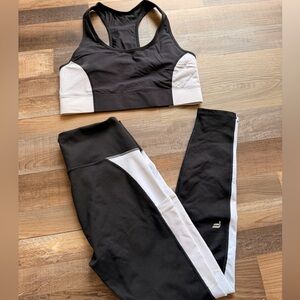 Fabletics Black and White Activewear Set